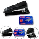 Grampeador Profissional Metal Reforçado Preto 1000 Grampos