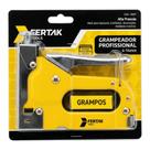 Grampeador Tapeceiro Alta Pressão Profissional Manual Com 100 Grampos