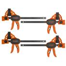 Grampo de Barra Jorgensen 15 cm Kit com 4 Peças Leve Capacidade 68 kg