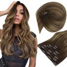 Grampo de cabelo em extensões Sunny Hair Straight Remy Human Hair