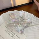 Grampo De Cabelo Frangipani Transparente-Punho De Flor Colorida Para Mulheres , Acessório De Resort De Praia