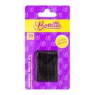 Grampo De Cabelo Nº 05 Com 50 Unidades Preto Linha Bonitta