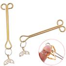 Grampo de Mamilo de Luxo Dourado Pingente de Sereia