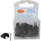 Grampo Fixa Fio Romeplast 08Mm Preto Com 15 Pecas