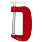 Grampo Leve Tipo C 8017 para Marceneiro com 2 Aço Carbono Vermelho Brasfort