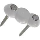 Grampo Miguelão Ri Sampiet 2 Pregos Branco Para Fios Até 1,5mm² 15 Pçs Grampo Miguelão Ri Sampiet 2 Pregos Branco Para Fios Até 1,5mm² 15 Pçs