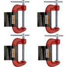 Grampo Tipo C Starfer Leve 4 Polegadas Kit 4 Grampo Tipo C Starfer Leve 4 Polegadas Kit 4