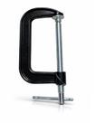 Grampo Tipo G 100mm 4 Pol Preto Alta Pressão Reforçado Ideal para Marcenaria Carpintaria Fixação Precisa
