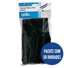 Grampo trilho 50 un plástico preto Dello