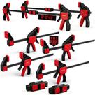 Grampos de Barra SEDY 12" com Liberação Rápida, 150 lb, Kit com 6 Unidades