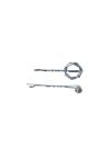 Grampos Dupla Flashlight - Prata