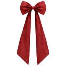 Gran lazo decorativo de terciopelo rojo, modelo Froova, de 127x51 cm