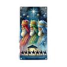 Grande Banner De Natal Para Porta 71 X 35 Polegadas, Decoração Religiosa Com Estrela Dos Reis De