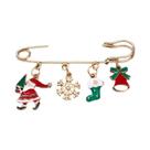 Grande Broche De Natal Com Papai Noel, Floco De Neve E Sino Para Mulheres E Homens, Joia Com Árvore
