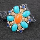 Grande broche em forma de flor da indústria pesada, presente perfeito para amantes, família, amigos Grande broche em forma de flor da indústria pesada, presente perfeito para amantes, família, amigos