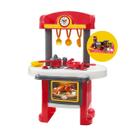 Grande Cozinha Infantil Vermelha Star Panelas Pia E Forno Grande Cozinha Infantil Vermelha Star Panelas Pia E Forno