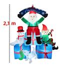 Grande Decoração Inflável De Natal De 2,1M Com Luzes LED Embutidas Para Atmosfera Externa No Quintal