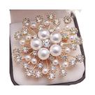 Grande strass pérola floco de neve broches natal neve broche cristal pino feminino moda jóias