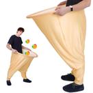 Granny Pants Game WAMEIJU, calças elásticas de tamanho grande, bege