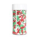 Granulados Crocantes De Natal Vermelhos, Verdes E Brancos Para Decoração De Bolos, Cupcakes E