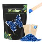 Grânulos de cera para depilação Madors 454g/480ml com bastões aplicadores Grânulos de cera para depilação Madors 454g/480ml com bastões aplicadores