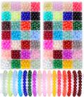 Grânulos de vidro shynek 1400 peças redondas de 8 mm para fabricação de joias