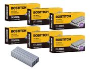 Grapas estándar Bostitch Office 30.000, 1/4" de longitud, paquete de 6