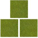 Grass Mat Model Railway Scenery, 3 peças, 20x20cm, verde claro
