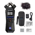 Gravador de áudio portátil flutuante Zoom H1essential de 2 faixas de 32 bits fornecido com pacote de acessórios APH-1e, cartão micro-SD de 32 GB, pilhas AAA e pano de limpeza (5 itens) Gravador de áudio portátil flutuante Zoom H1essential de 2 faixas de 32 bits fornecido com pacote de acessórios APH-1e, cartão micro-SD de 32 GB, pilhas AAA e pano de limpeza (5 itens)