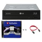 Gravador de Blu-ray LG WH14NS40 16X BDXL DVD CD com M-DISC de 25 GB Gravador de Blu-ray LG WH14NS40 16X BDXL DVD CD com M-DISC de 25 GB