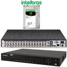 Gravador de vídeo de câmeras de segurança Intelbras MHDX 1232 de 32 canais + HD 2TB