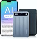 Gravador de voz AI E EAZEYAI Transcreve e resume 64 GB de azul