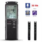 Gravador de Voz Áudio Digital 32GB Mp3 Player VAR/VOR Lapela