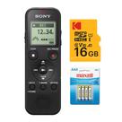 Gravador de voz Sony ICD-PX370 com pacote de cartão microSDHC de 16 GB