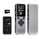 Gravador de voz WearHome 64GB com Bluetooth 3072kbps Bit Rat