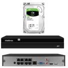Gravador Nvr Intelbras P/ 08 Câmeras Ip Nvd 1408p Poe 4k 110V/220V com hd 3tb Gravador Nvr Intelbras P/ 08 Câmeras Ip Nvd 1408p Poe 4k 110V/220V com hd 3tb