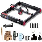 Gravadora Laser CNC Alpha MK2 20W, Corta MDF 20mm e Grava Metais, com Pés de Elevação, Rolo Rotativo e Treinamento Gratuito