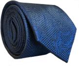Gravata Azul Marinho Masculina Fatto A Mano Detalhes Preto