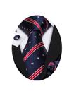 Gravata Barry.Wang America Flag Blue Red Star 8,5x150cm