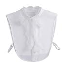 Gravata borboleta de chiffon removível com gola falsa para mulheres e meninas