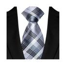 Gravata Clássica Masculina De Negócios 8CM Com Estampa Xadrez E Listras Jacquard Luxuosa Para Noivos Gravata Clássica Masculina De Negócios 8CM Com Estampa Xadrez E Listras Jacquard Luxuosa Para Noivos