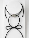 Gravata Colar Country western rodeio ajustável pingente Couro boiadeiro cores:preto com prata