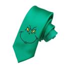 Gravata Grinch Anime Cosplay Poliéster Seda 7x145cm