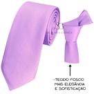 Gravata Lilás Lavanda Cor 02 para Padrinhos e Eventos Tecido Fosco Levemente Acetinado