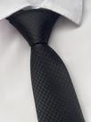 Gravata Semi Slim Preta Pontinhos- 2400 Fios