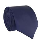Gravata Slim Social OEM Listrada 100% Poliéster Azul Marinho para Uso Masculino