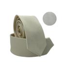 Gravata Social Off White Risco Fino Noivo Casamento