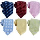 Gravata WeiShang Classic para homens, lote de 6 peças de tecido JACQUARD