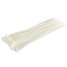 Gravatas com zíper GTSE 30 cm brancas/transparentes, pacote com 100 unidades, 22,68 kg de nylon resistente