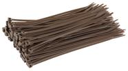 Gravatas com zíper GTSE marrom de 8 polegadas, pacote com 100 unidades, 22,68 kg de nylon resistente